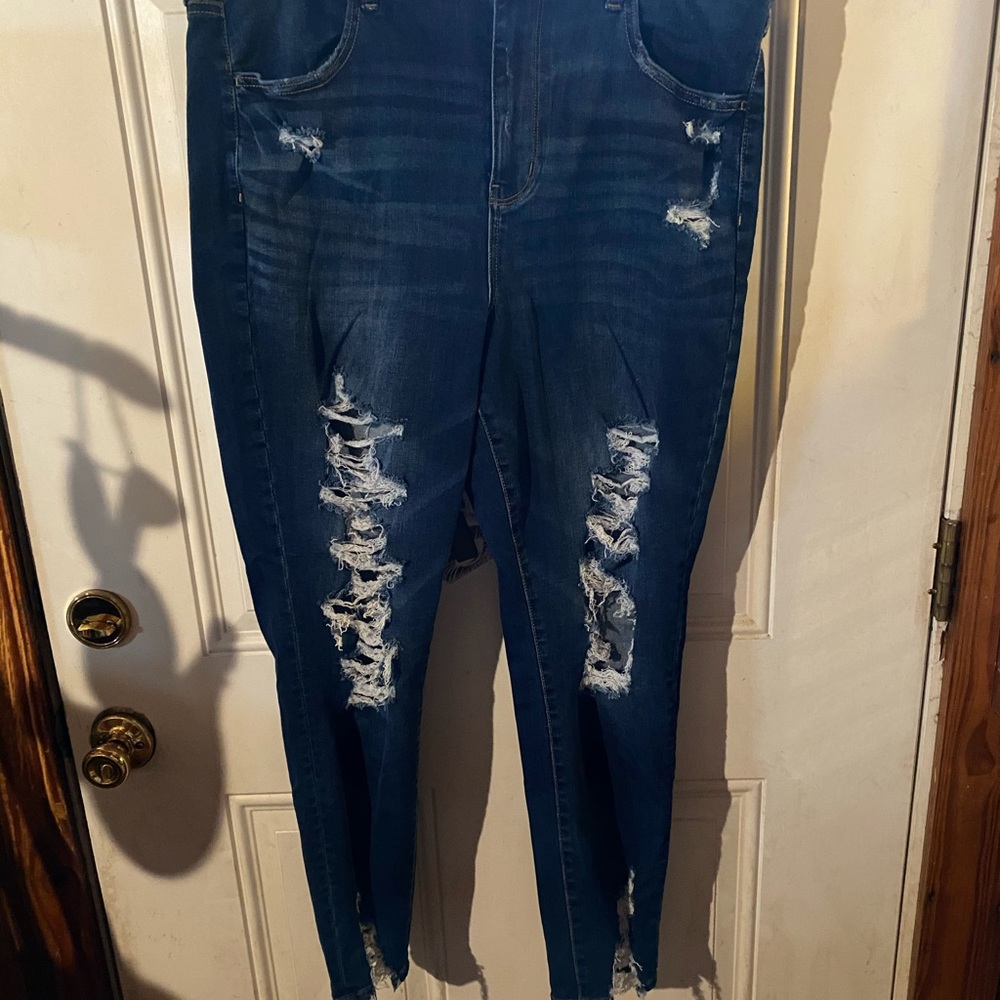 AE Ne(x)t Level Stretch Ripped High-Waisted Jeans